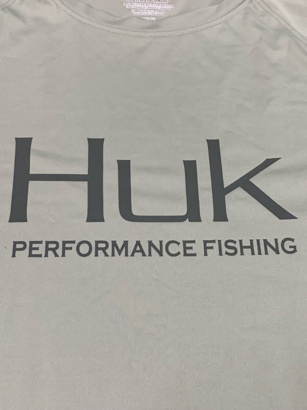 Huk Light Gray Long-Sleeve Performance Fishing Shirt - Picture 5 of 5
